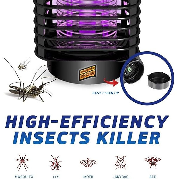 Insectos interiores y exteriores – Matador de insectos – Trampa de moscas para patio exterior – insectos matador – trampa para mosquitos – insectos – atrapador de mosquitos – atrapador de moscas – Bug Zapper mesa parte superior, M - Image 4