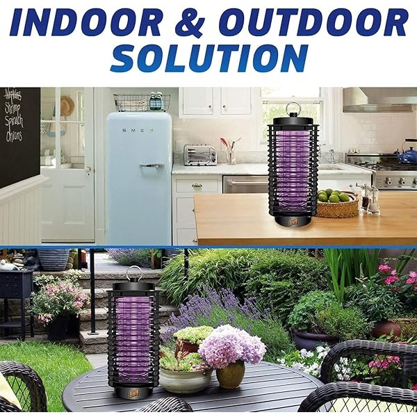 Insectos interiores y exteriores – Matador de insectos – Trampa de moscas para patio exterior – insectos matador – trampa para mosquitos – insectos – atrapador de mosquitos – atrapador de moscas – Bug Zapper mesa parte superior, M - Image 6