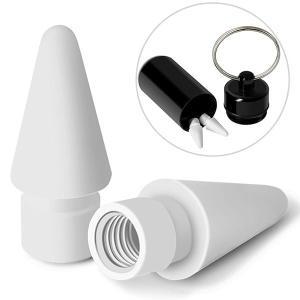 Jelanry Puntas de lápiz Apple, punta para iPencil, con miniestuche para fácil almacenamiento y transporte, punta de lápiz para lápiz Apple de iPad Pro 10.5 pulgadas 12.9 pulgadas 9.7 pulgadas, 2 unidades, Paquete con 2