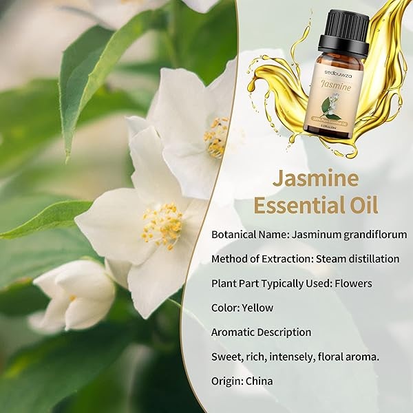 Juego de aceite esencial de jazmín y lavanda 100% puro para difusor, aceite esencial de jazmín para hacer velas, jazmín orgánico + aceites de lavanda para humidificador, aceite de lavanda puro para hacer jabón - Image 3
