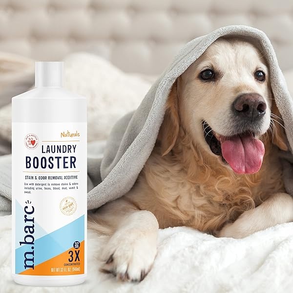 m.barc Naturals Pet Laundry Detergente Booster – Aditivo para eliminar manchas y olores 32 onzas (paquete de 2) – Elimina manchas y olores de la ropa de mascotas, ropa, ropa de cama y mucho más. - Image 6