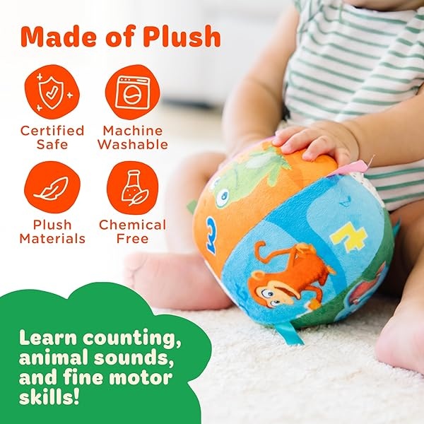 Move2Play - Bola interactiva con Sonidos de Animales para bebés y niños pequeños de 6 Meses a 1, 2 años de Edad, niños y niñas - Image 4