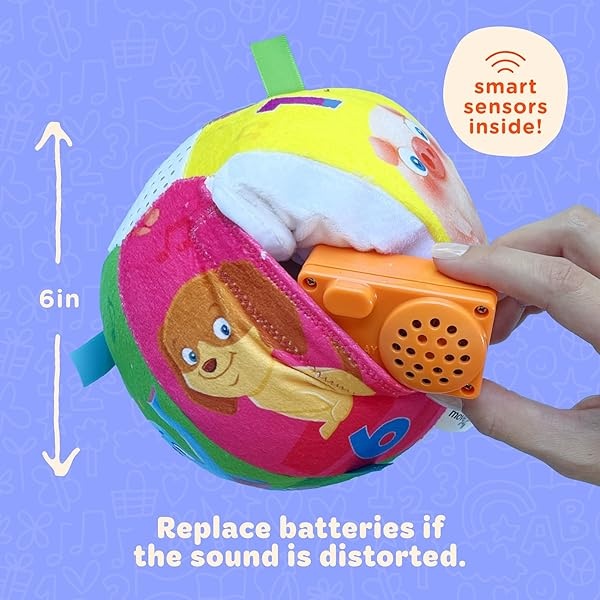 Move2Play - Bola interactiva con Sonidos de Animales para bebés y niños pequeños de 6 Meses a 1, 2 años de Edad, niños y niñas - Image 6