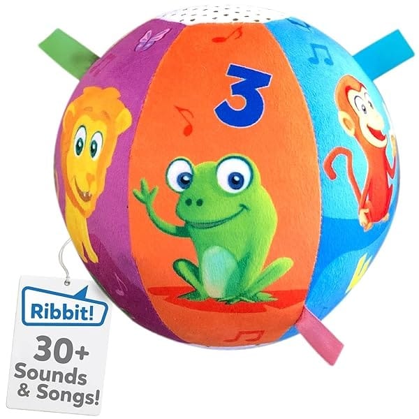 Move2Play - Bola interactiva con Sonidos de Animales para bebés y niños pequeños de 6 Meses a 1, 2 años de Edad, niños y niñas