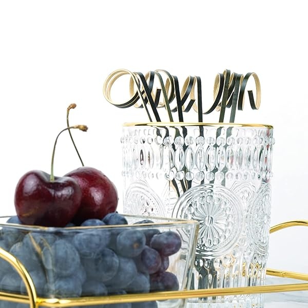 Palillos de cóctel de bambú de 6 pulgadas, paquete de 100 unidades, palillos de madera para aperitivos y bebidas de cóctel (forma de lazo negro) - Image 7