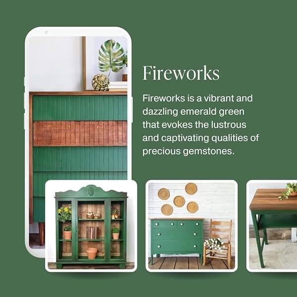 Pintura estilo gis – para muebles, decoración del hogar, manualidades, ecológico, todo en uno – no necesita cera – Colores colección Lustrum, Fireworks, pint (16 oz), 1 - Image 4