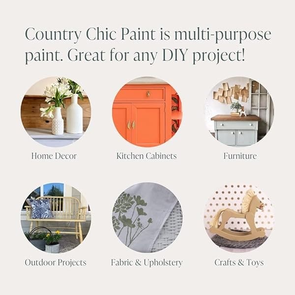Pintura estilo gis – para muebles, decoración del hogar, manualidades, ecológico, todo en uno – no necesita cera – Colores colección Lustrum, Fancy Frock, pint (16 oz), 1 - Image 5