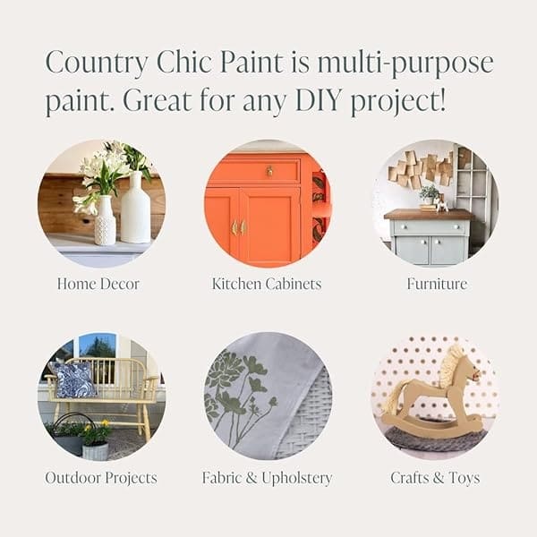 Pintura estilo gis – para muebles, decoración del hogar, manualidades, ecológico, todo en uno – no necesita cera – Colores colección Lustrum, Whoop-de-do, pint (16 oz), 1 - Image 5