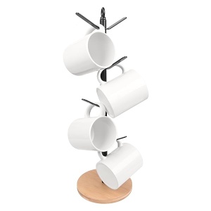 simesove - Soporte para tazas de café, árbol para tazas de café con 8 ganchos, soporte antideslizante para tazas de café, soporte para tazas de café para mostrador, árbol para tazas de café, estante