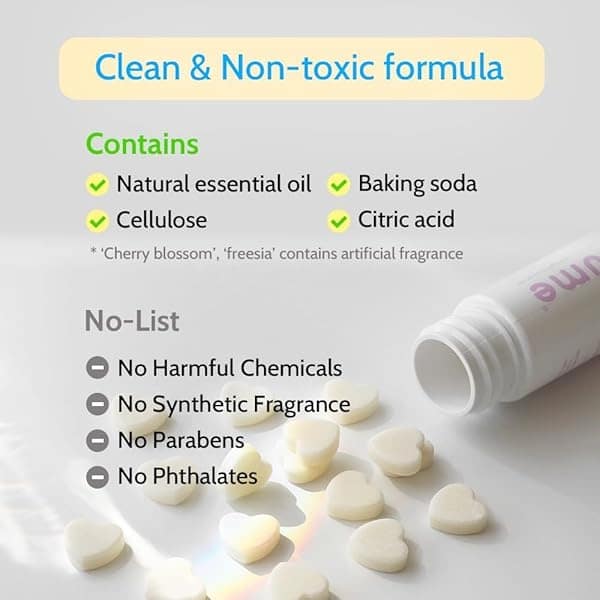 tofume, Efervescente Sólido Natural Baño Eliminador de Olor, Ylangylang-Lavanda 30 tabletas, 3botts - Image 7